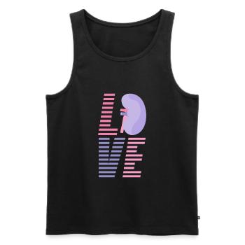 Kidney organ donation kidney transplant surgery - Men's Premium Organic Tank Top - black - Front - AI Model Male 178 light (178cm)
