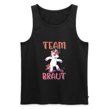 Team Braut Junggesellinnenabschied Party Geschenk - Männer Premium Bio Tank Top - Schwarz - Vorne - Michal (187cm)