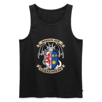 Gerrseheim sons of Armoiries Dragon Design - Débardeur bio Premium Homme - noir - Devant - AI Model Male 178 light (178cm)