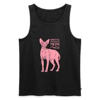 Sphynx Mom Sphynx-Katze Sphinx Katze Geschenk - Männer Premium Bio Tank Top - Schwarz - Vorne - AI Model Male 178 light (178cm)