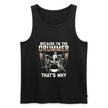 Drummer Drums Drummer Drummer Gift - Men's Premium Organic Tank Top - black - Front - AI Model Male 178 light (178cm)