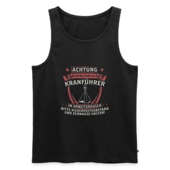 Kranführer Kranfahrer Kran Geschenk - Männer Premium Bio Tank Top - Schwarz - Vorne - Michal (187cm)