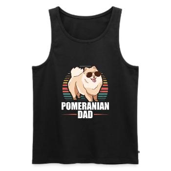 Zwergspitz Pomeranian Dad Hund Herrchen Geschenk - Männer Premium Bio Tank Top - Schwarz - Vorne - Michal (187cm)