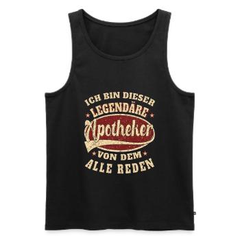 Apotheker Ich bin dieser legendäre Apotheker - Männer Premium Bio Tank Top - Schwarz - Vorne - AI Model Male 178 light (178cm)
