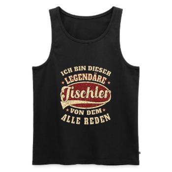 Tischler ich bin dieser legendäre Tischler - Männer Premium Bio Tank Top - Schwarz - Vorne - AI Model Male 178 light (178cm)