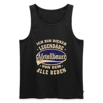 Metallbauer ich bin dieser legendäre Metallbauer - Männer Premium Bio Tank Top - Schwarz - Vorne - AI Model Male 178 light (178cm)