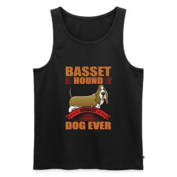 Basset Hound Dog Owner Dog Owner Cadeau - Débardeur bio Premium Homme - noir - Devant - Michal (187cm)