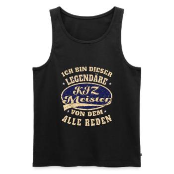 ich bin dieser legendäre KFZ Meister - Männer Premium Bio Tank Top - Schwarz - Vorne - Michal (187cm)