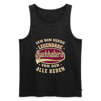 Buchhalterin ich bin dieser legendäre Buchhalterin - Männer Premium Bio Tank Top - Schwarz - Vorne - Michal (187cm)