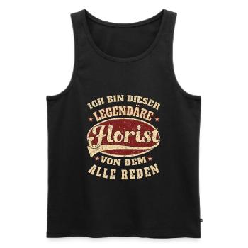 Florist ich bin dieser legendäre Florist - Männer Premium Bio Tank Top - Schwarz - Vorne - Michal (187cm)