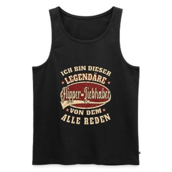 Flipper-liebhaher ich bin dieser legendäre Flipper - Männer Premium Bio Tank Top - Schwarz - Vorne - Michal (187cm)