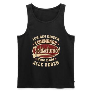 Goldschmied Fahrer ich bin dieser legendäre - Männer Premium Bio Tank Top - Schwarz - Vorne - AI Model Male 178 light (178cm)