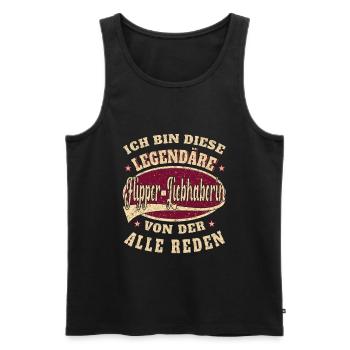 Flipper-liebhaherin ich bin dieser legendäre - Männer Premium Bio Tank Top - Schwarz - Vorne - Michal (187cm)