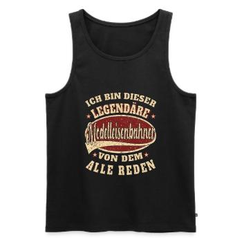 modelleisenbahner Ich bin dieser legendäre - Männer Premium Bio Tank Top - Schwarz - Vorne - Michal (187cm)