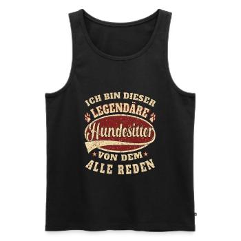 Hundesitter Ich bin dieser legendäre - Männer Premium Bio Tank Top - Schwarz - Vorne - Michal (187cm)