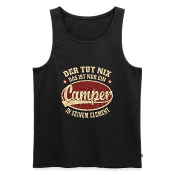 Camper der tut nix Camper - Männer Premium Bio Tank Top - Schwarz - Vorne - Michal (187cm)