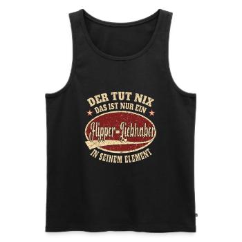 Flipper-liebhaher der tut nix das ist nur ein - Männer Premium Bio Tank Top - Schwarz - Vorne - Michal (187cm)