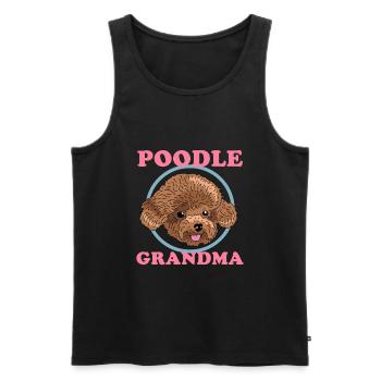 Poodle Grandma Dog Seater Mistress Gift - Men's Premium Organic Tank Top - black - Front - AI Model Male 178 light (178cm)