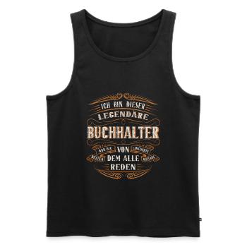 Buchhalter ich bin dieser legendäre Buchhalter - Männer Premium Bio Tank Top - Schwarz - Vorne - AI Model Male 178 light (178cm)