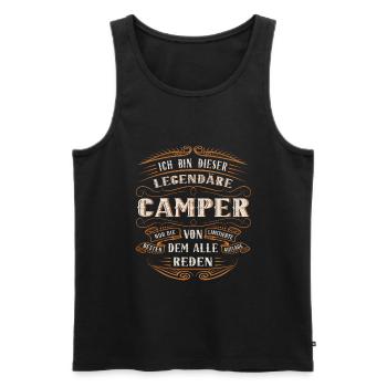 Camper ich bin dieser legendäre Camper - Männer Premium Bio Tank Top - Schwarz - Vorne - Michal (187cm)