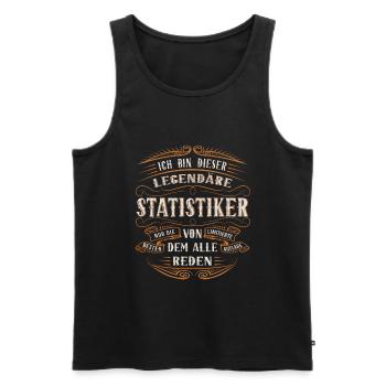 Statistiker ich bin dieser legendäre Statistik - Männer Premium Bio Tank Top - Schwarz - Vorne - AI Model Male 178 light (178cm)