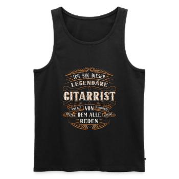 Gitarrist ich bin dieser legendäre Gitarre - Männer Premium Bio Tank Top - Schwarz - Vorne - Michal (187cm)