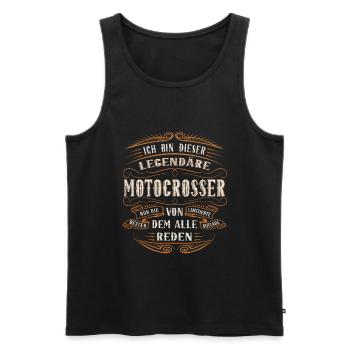 Motocrosser ich bin dieser legendäre Motocross - Männer Premium Bio Tank Top - Schwarz - Vorne - Michal (187cm)