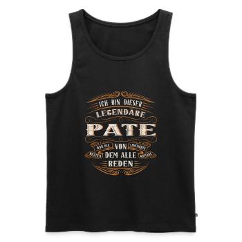 Pate ich bin dieser legendäre Pate Ding - Männer Premium Bio Tank Top - Schwarz - Vorne - AI Model Male 178 light (178cm)
