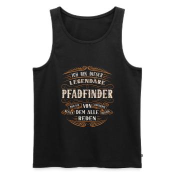 Pfadfinder ich bin dieser legendäre Pfadfinder - Männer Premium Bio Tank Top - Schwarz - Vorne - Michal (187cm)