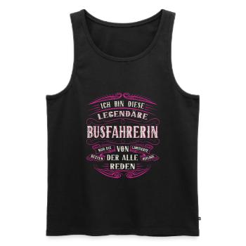 Busfahrerin ich bin dieser legendäre Busfahrer - Männer Premium Bio Tank Top - Schwarz - Vorne - Michal (187cm)
