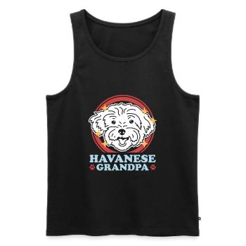 Havaneser Grandpa Hunde Hundebesitzer Geschenk - Männer Premium Bio Tank Top - Schwarz - Vorne - Michal (187cm)