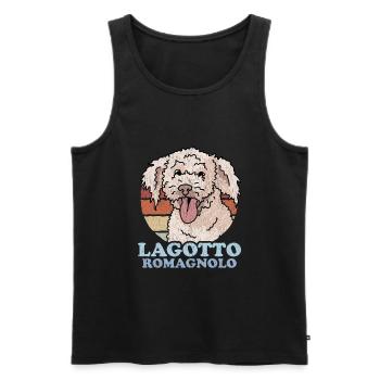 Lagotto Romagnolo | Dog Dog Owner Gift - Men's Premium Organic Tank Top - black - Front - Michal (187cm)