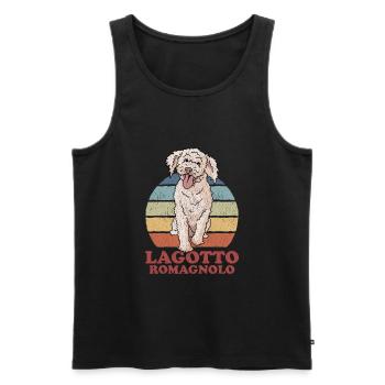 Lagotto Romagnolo Dog Dog Owner Gift - Men's Premium Organic Tank Top - black - Front - Michal (187cm)