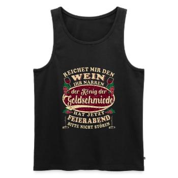 Goldschmied Fahrer Wein Feierabend - Männer Premium Bio Tank Top - Schwarz - Vorne - AI Model Male 178 light (178cm)