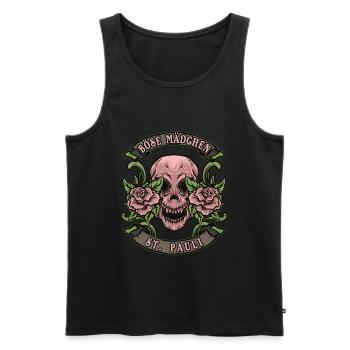 St. Pauli Frau Böse Mädchen St. Pauli - Débardeur bio Premium Homme - noir - Devant - Michal (187cm)