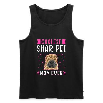 Shar Pei Maman Chien Propriétaire De Chien Cadeau - Débardeur bio Premium Homme - noir - Devant - Michal (187cm)