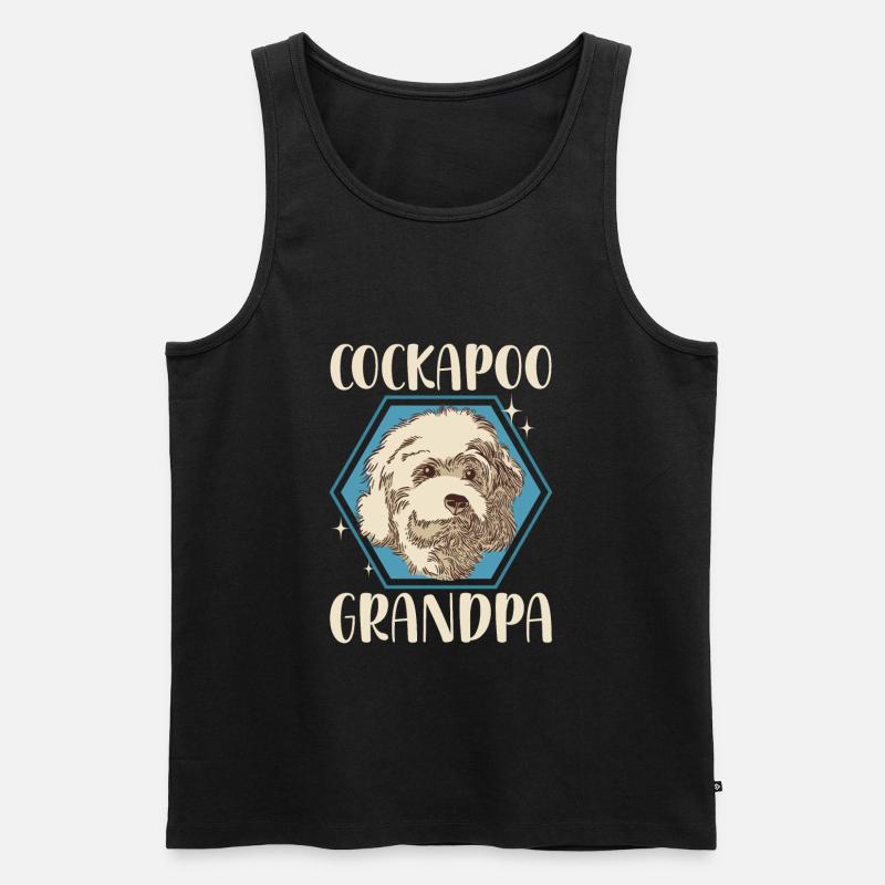 Cockapoo Grandpa Hunde Hundebesitzer Geschenk - Männer Premium Bio Tank Top - Schwarz