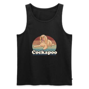 Cockapoo Hund Hundehalter Hundebesitzer Geschenk - Männer Premium Bio Tank Top - Schwarz - Vorne - AI Model Male 178 light (178cm)