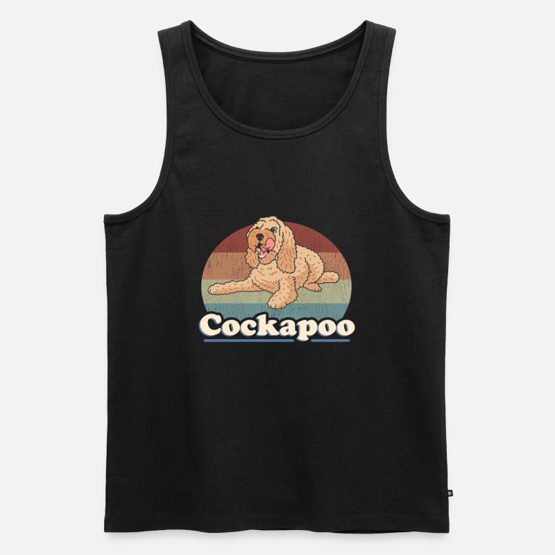 Cockapoo Hund Hundehalter Hundebesitzer Geschenk - Männer Premium Bio Tank Top - Schwarz