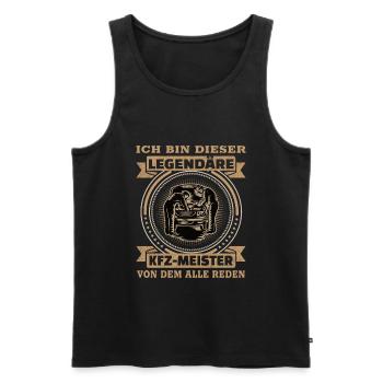 KFZ-Meister Ich bin dieser legendäre KFZ Meister - Männer Premium Bio Tank Top - Schwarz - Vorne - Michal (187cm)