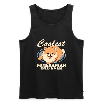 Pomeranian Dad Zwergspitz Hundehalter Geschenk - Männer Premium Bio Tank Top - Schwarz - Vorne - Michal (187cm)