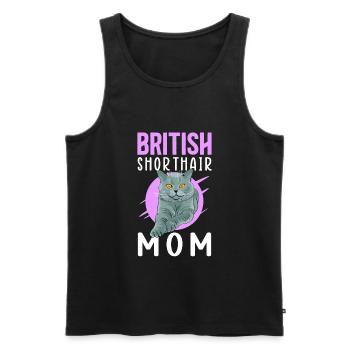 Britisch Kurzhaar Mom British Shorthair Geschenk - Männer Premium Bio Tank Top - Schwarz - Vorne - Michal (187cm)