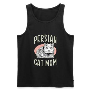 Chat persan maman chat propriétaire cadeau - Débardeur bio Premium Homme - noir - Devant - Michal (187cm)