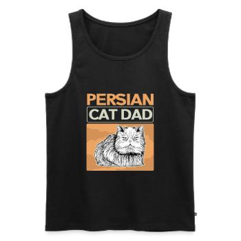 Perserkatze | Katzenpapa Katzenbesitzer Geschenk - Männer Premium Bio Tank Top - Schwarz - Vorne - Michal (187cm)