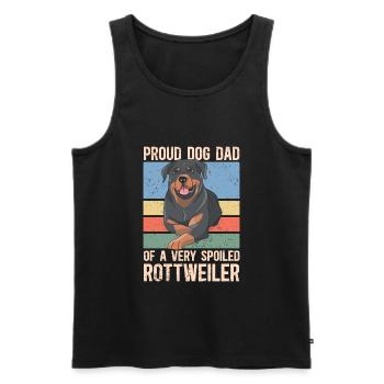 Rottweiler Dad Herrchen Hundebesitzer Geschenk - Männer Premium Bio Tank Top - Schwarz - Vorne - Michal (187cm)