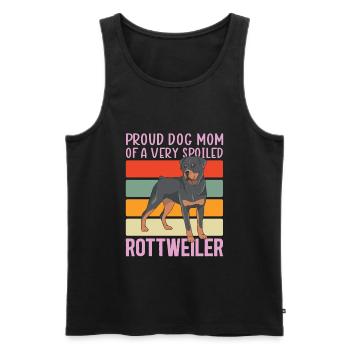 Rottweiler Mom Frauchen Hundebesitzer Geschenk - Männer Premium Bio Tank Top - Schwarz - Vorne - Michal (187cm)