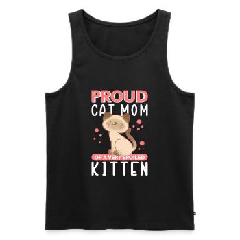 Chat Maman Chaton Propriétaire de chat Chat Cadeau - Débardeur bio Premium Homme - noir - Devant - Michal (187cm)