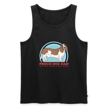 Basset Hound Papa Propriétaire Chien Propriétaire Cadeau - Débardeur bio Premium Homme - noir - Devant - Michal (187cm)