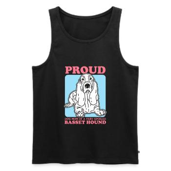 Basset Hound Maman Chien Maman Chien Propriétaire Cadeau - Débardeur bio Premium Homme - noir - Devant - Michal (187cm)