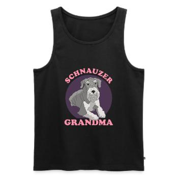 Schnauzer Grand-mère Propriétaire de chien Maîtresse Cadeau - Débardeur bio Premium Homme - noir - Devant - Michal (187cm)